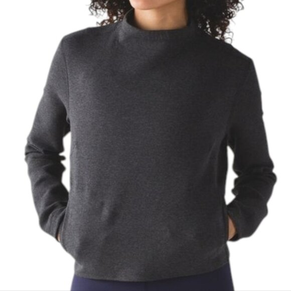 Lululemon City Bound Turtleneck Heathered Black Rel: 10/2016 Women's size 10 - Picture 1 of 12